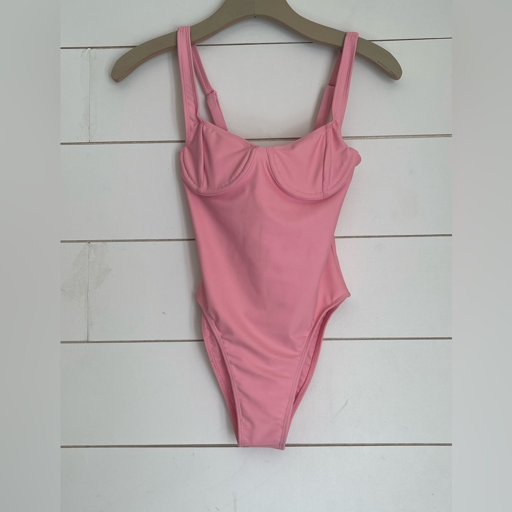 NWOT free people Seea Ginger One Piece Pink swimsuit - Picture 4 of 10